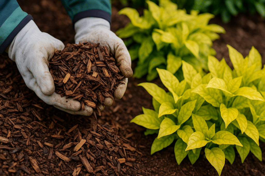 A técnica de mulching permite enriquecer os nutrientes do solo a partir da decomposição de compostos orgânicos.