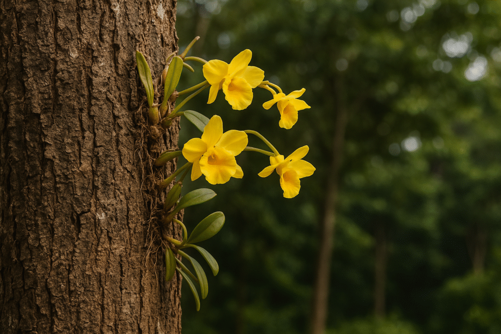 Quando bem preparados, os troncos de árvores cítricas podem se tornar uma opção viável para plantar suas orquídeas.