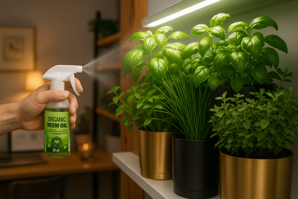 O óleo de neem é um aliado poderoso para proteger sua horta contra pragas e mantê-la sempre orgânica.