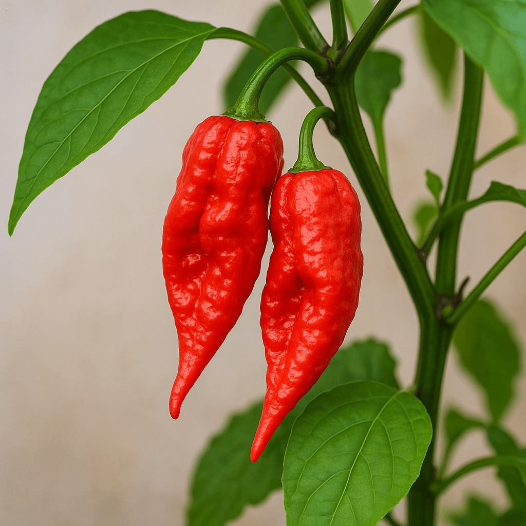 Bhut Jolokia ou Ghost Pepper, é uma das pimentas mais ardidas do mundo, originária da Índia. É a escolha para quem busca a máxima intensidade em ardência.