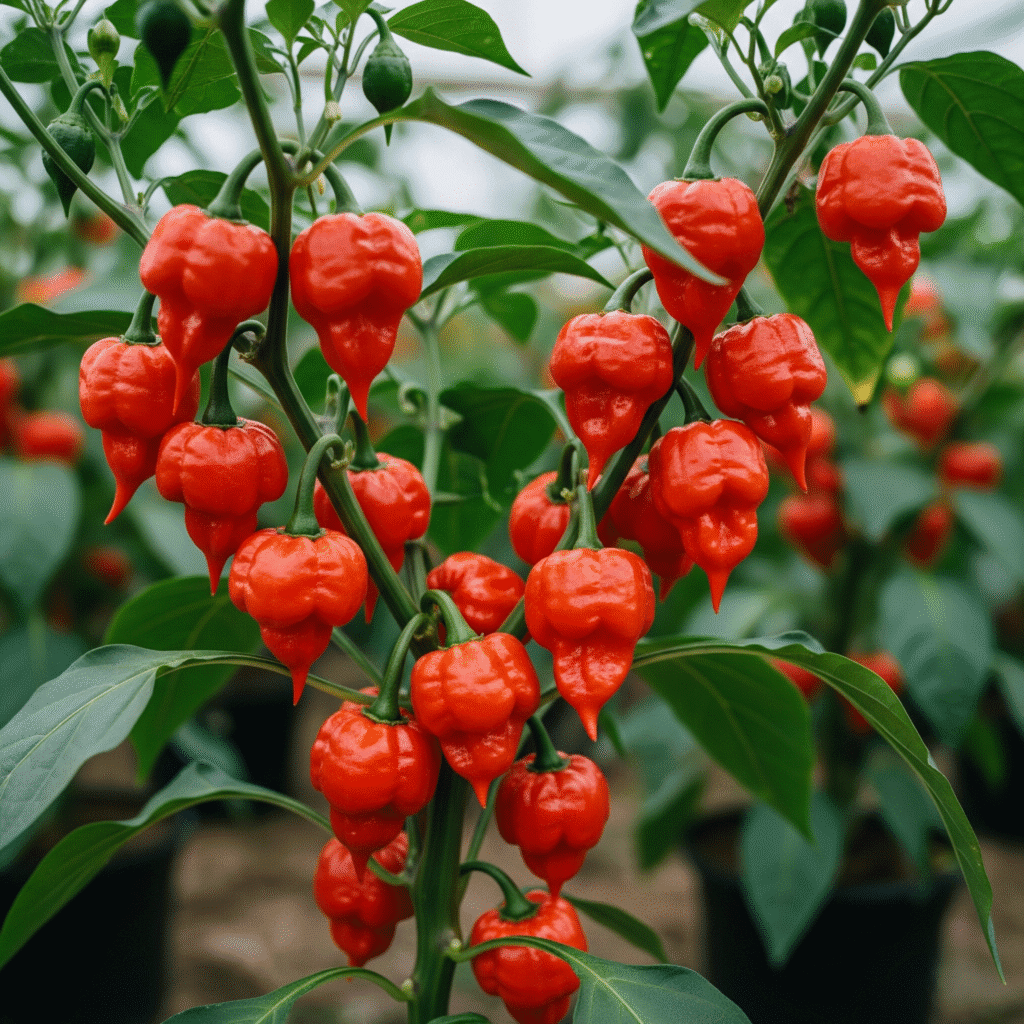 A temível Trinidad Scorpion é uma pimenta que ostenta não apenas um nome intimidador, mas uma ardência que a coloca entre as mais potentes do mundo.