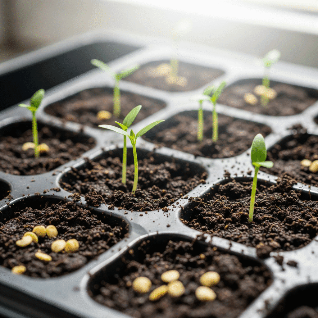 O terceiro passo na jornada de cultivar suas próprias pimentas é a germinação das sementes. A recompensa de ver esses pequenos sinais de vida emergindo do solo é o início promissor de uma colheita de sucesso.
